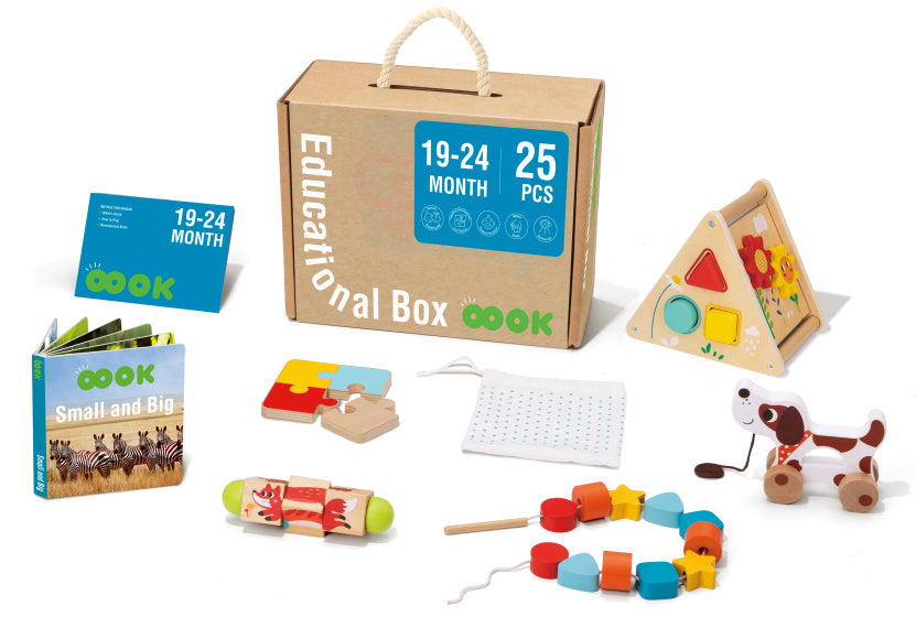 Tooky toy Educatieve Houten Speelgoed Box 19-24 maanden 25-delig