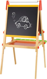 Tooky toy 2 in 1 Educatief Schoolbord magneet- krijtbord 56-delig