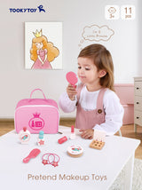 Tooky toy Houten Make-up Speelset Roze 11-delig