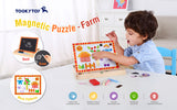 Tooky toy Educatieve Magneeten Krijtbord Boerderij 85-delig