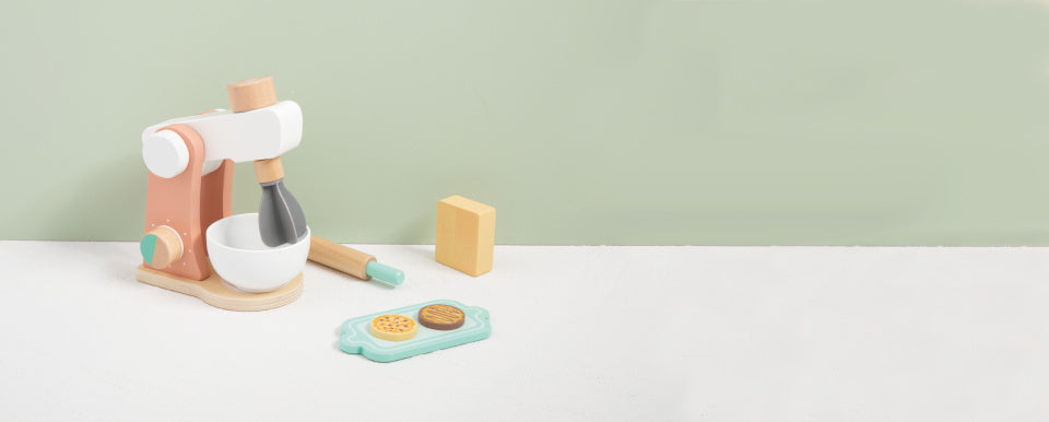 Tooky toy Houten Keukenmixer met Accessoires 7-delig