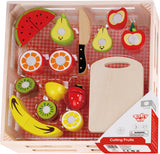 Tooky toy Houten Fruitkist met Snijfruit 21-delig