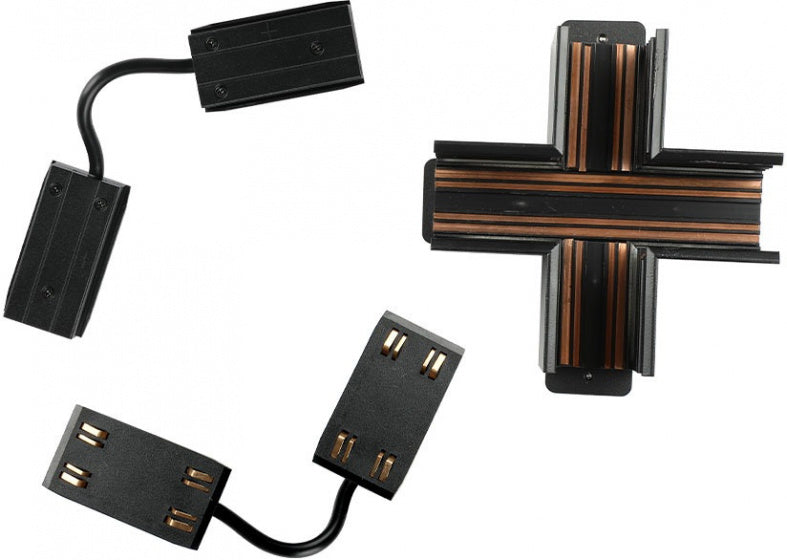 V-tac Kruisconnector magneetrails IP20 staal zwart