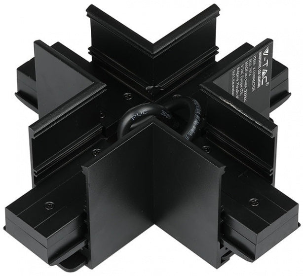 V-tac Kruisconnector magneetrails IP20 staal zwart