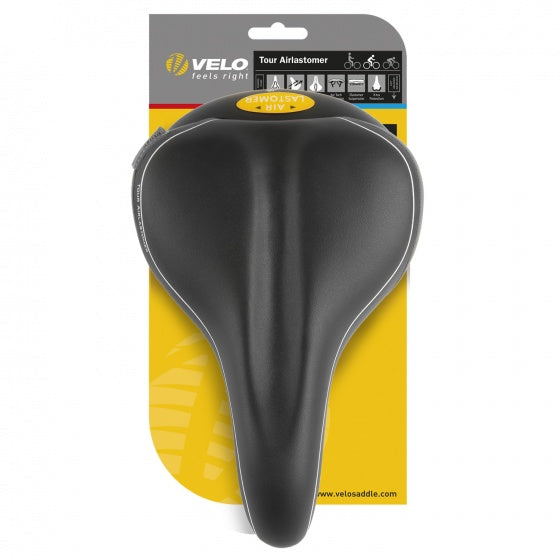 Velo Zadel Tour Airlastomer Zwart