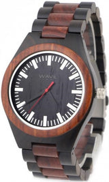 Wave hawaii Horloge Citizen Miyota heren 4,5 cm hout zwart bruin