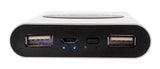 Xd collection Powerbank draadloos 10.000 mAh 12,5 cm alu zilver