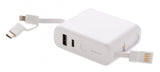 Xd collection Powerbank met draadloze oplader 7,2 cm wit