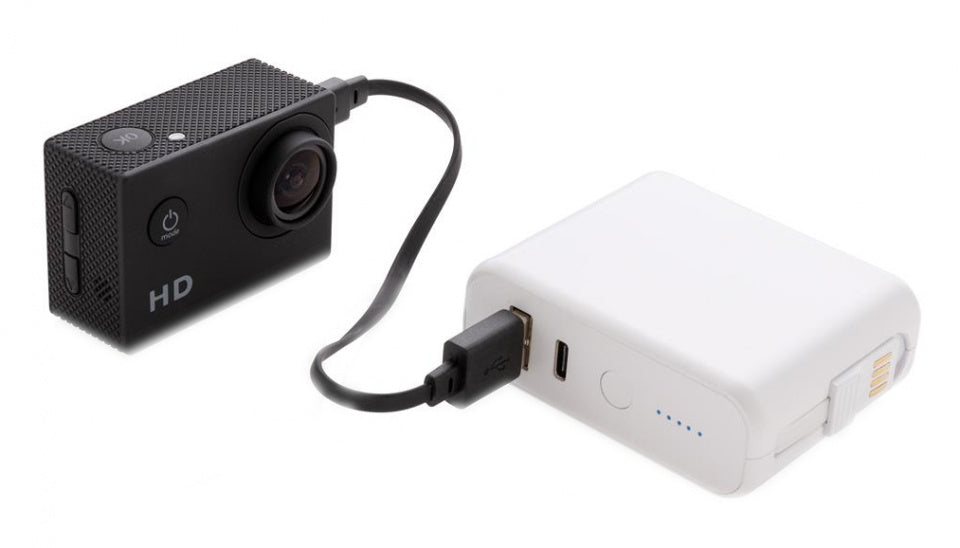 Xd collection Powerbank met draadloze oplader 7,2 cm wit