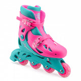Xootz Inline skates hardboot roze turquoise maat 32-35