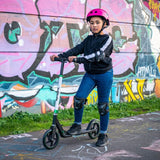 Xootz Large Wheeled step voetrem junior wit zwart