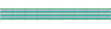 Yello Windscherm 10 palen 120 x 610 cm groen blauw
